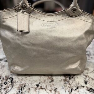 Coach Metallic Gold Shoulder Bag